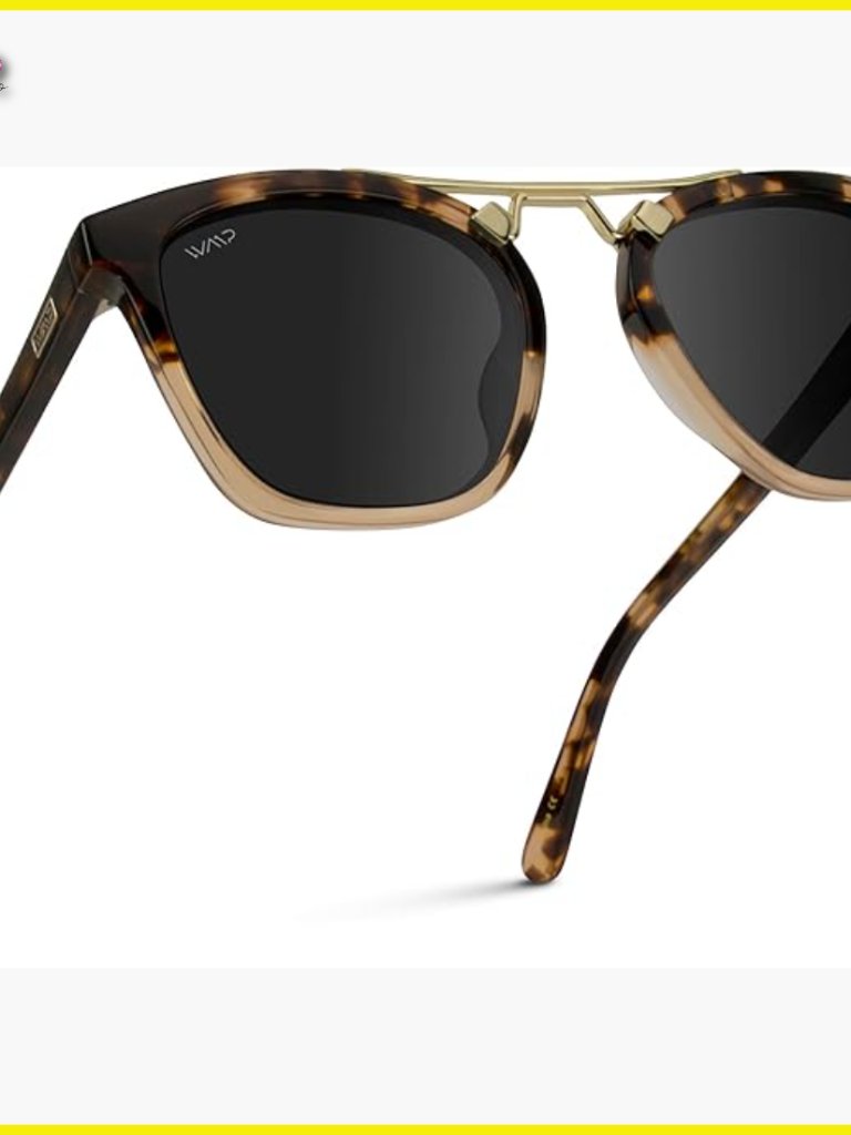 Oversized Square Polarized Sunglasses Vintage Style Metal Bridge Chic